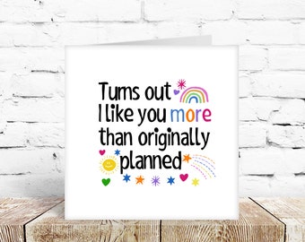 Funny Birthday / Anniversary Valentine's card for girlfriend, boyfriend, husband wife partner gay lesbian LGBTQI internet dating valentine