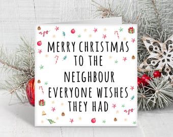 Christmas card for Next door neighbours neighbour thank you