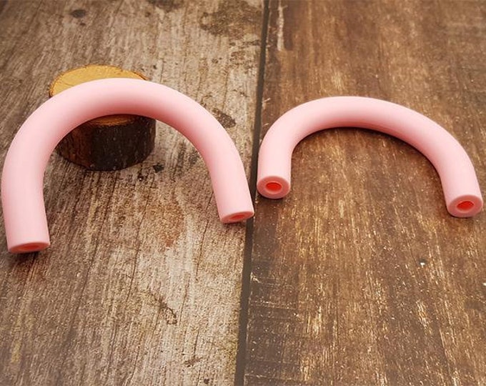 2 Demi Anneaux En Silicone Couleur Rose Pastel Pour Cr U00e9ation De Hochets Beads Craft Supplies Tools Efp Osteology Org