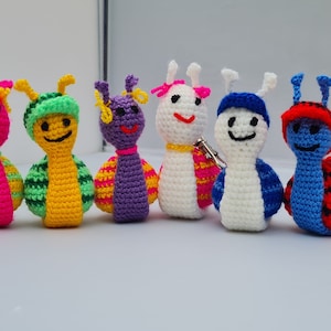 Mädel und Jungs Schnecken, gehäkelt, Handarbeit,Glücks Schnecke, Schlüsselanhänger,zum Aufhängen,Einschulung,Rucksack