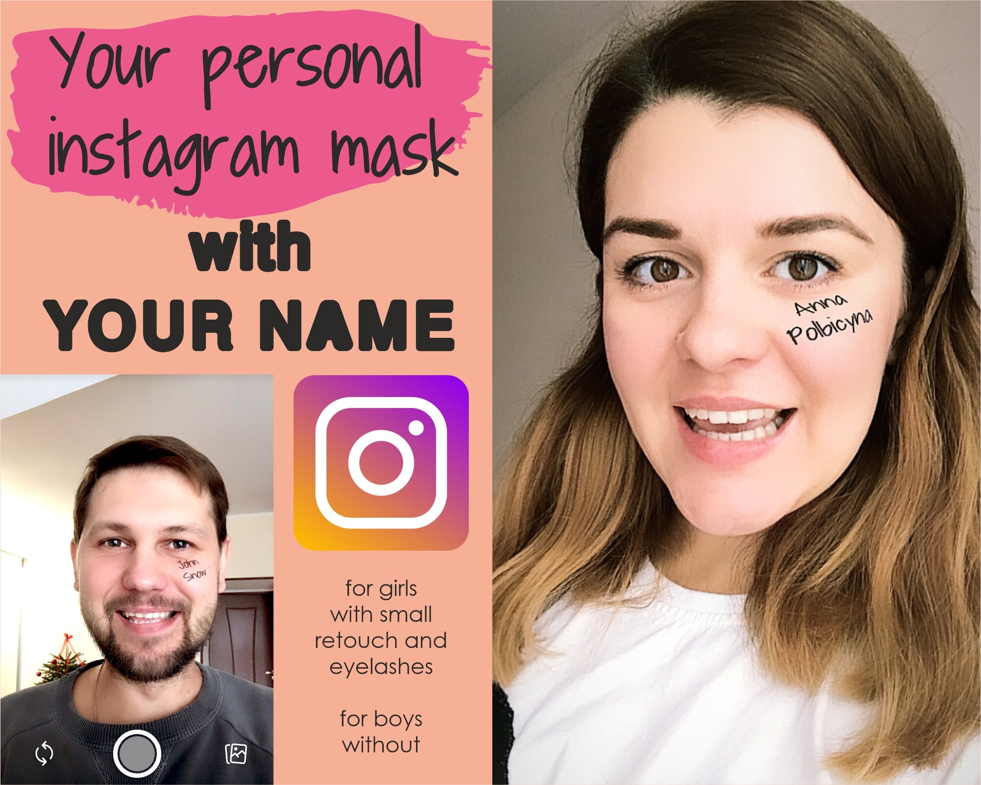 INSTAGRAM FILTER STORIES Mask Effect Facebook Spark Ar Etsy