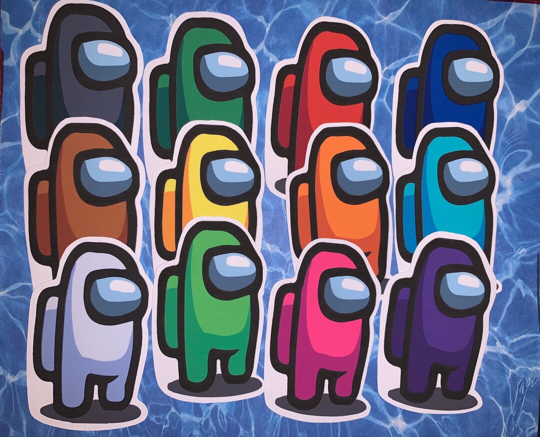 Among Us 12 Pack Stickers - Etsy