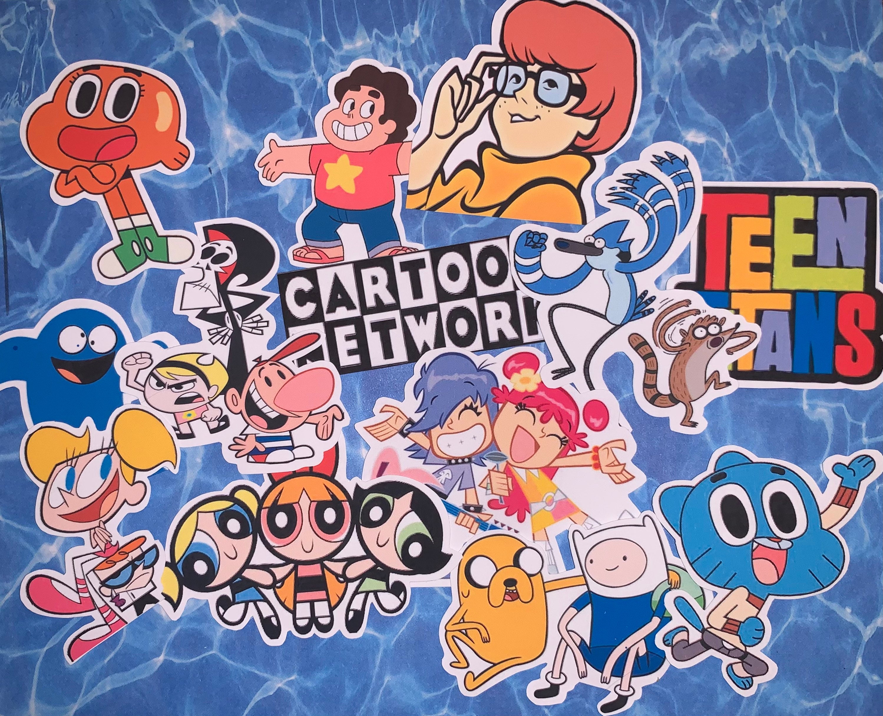  Cartoon Network Logo HenryDecalZD1093 Set Of Two (2x) , Decal ,  Sticker , Laptop , Ipad , Car , Truck : Electronics
