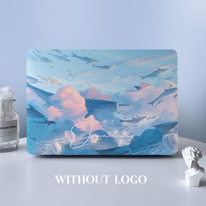 Anime Sky Ocean Whale Jellyfish Custom MacBook Protective Hard Case Laptop Shell Case For MacBook Air 11 13 MacBook Pro 13 15 16 2008-2021 image 3