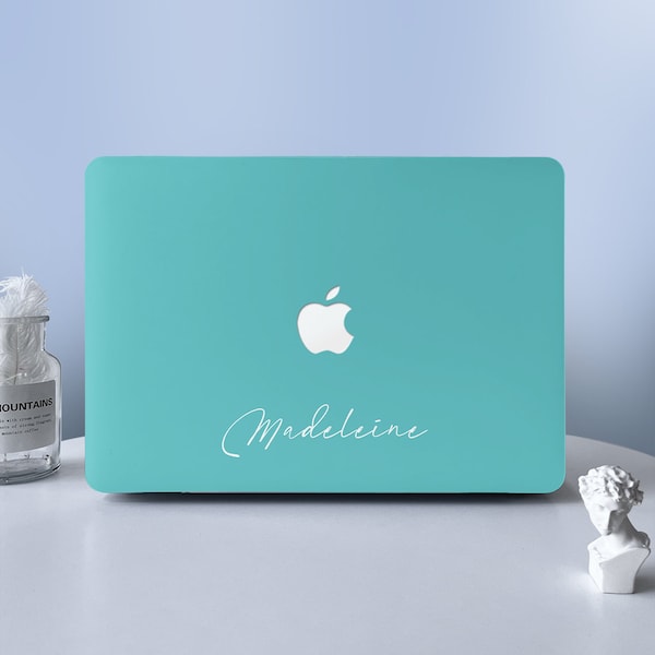 CUSTOM MacBook Case Tiffany Blue Protective Hard Case Laptop Cover For MacBook Air 11 13 Macbook Pro 13 15 16 2020 2022 Personalized Gifts