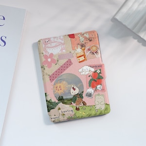 Cartoon Rabbit Cute Kindle Case Custom dla Paperwhite 1/2/3/4, Kindle 2019/2022, Kindle Paperwhite Cover, Kindle Case z automatycznym budzeniem/uśpieniem