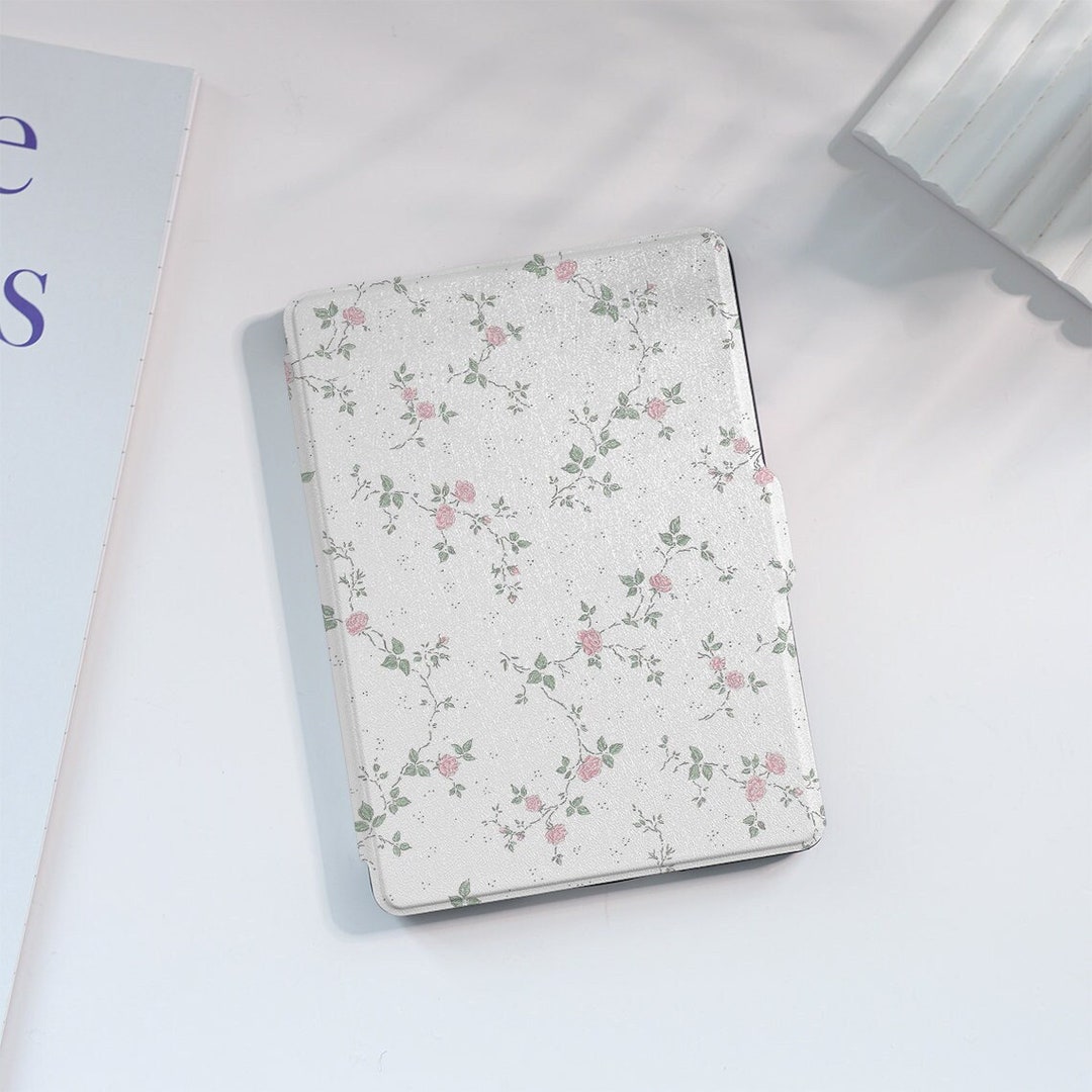 Pink Pastoral Flowers Kindle Case Personalized Kindle Paperwhite Case