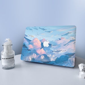 Anime Sky Ocean Whale Jellyfish Custom MacBook Protective Hard Case Laptop Shell Case For MacBook Air 11 13 MacBook Pro 13 15 16 2008-2021 image 5
