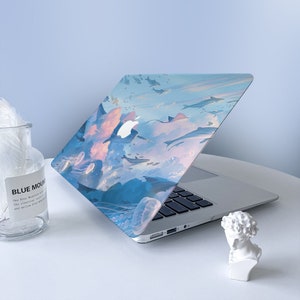 Anime Sky Ocean Whale Jellyfish Custom MacBook Protective Hard Case Laptop Shell Case For MacBook Air 11 13 MacBook Pro 13 15 16 2008-2021 image 6