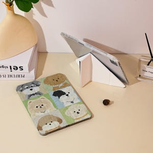 Dogs Cute Cartoon iPad Case For iPad 11 2025,Y+Flip iPad Air 6/5/4 Pro 10.9“ 11” 12.9“ Case, iPad 9/8/7 Mini 7 6 5 4 Cover 2025/2024/2022