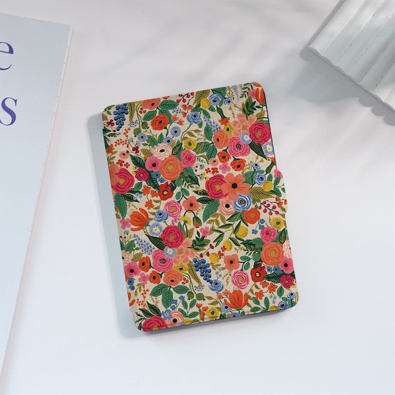 Colorful Flowers Kindle Case Custom For Paperwhite 1/2/3/4, Kindle 2019/2022, Kindle Paperwhite Cover, Kindle Case With Auto Wake/Sleep
