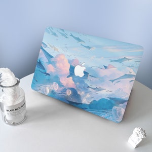 Anime Sky Ocean Whale Jellyfish Custom MacBook Protective Hard Case Laptop Shell Case For MacBook Air 11 13 MacBook Pro 13 15 16 2008-2021 image 7