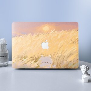 Beautiful Sunset Oil Painting MacBook Case Cartoon Protective Hard Laptop Case Cover For MacBook Air 11 13 Macbook Pro 13 14 15 16 2020 2022