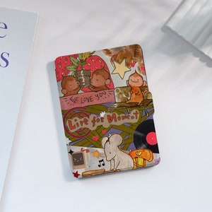 Custodia a forma di topo e scimmia per Kindle Paperwhite 1/2/3/4, Kindle 2019/2022, custodia per Kindle Paperwhite, custodia per Kindle con funzione di accensione/spegnimento automatico
