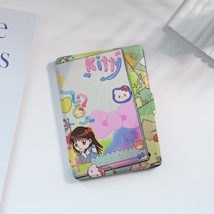 Cute Cartoon Girl Cat Kindle Case Custom For Paperwhite 1/2/3/4, Kindle 2019/2022, Kindle Paperwhite Cover, Kindle Case With Auto Wake/Sleep