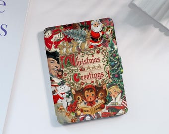 Christmas Collage Kindle Case Custom For Paperwhite 1/2/3/4, Kindle 2019/2022, Kindle Paperwhite Cover, Kindle Case With Auto Wake/Sleep
