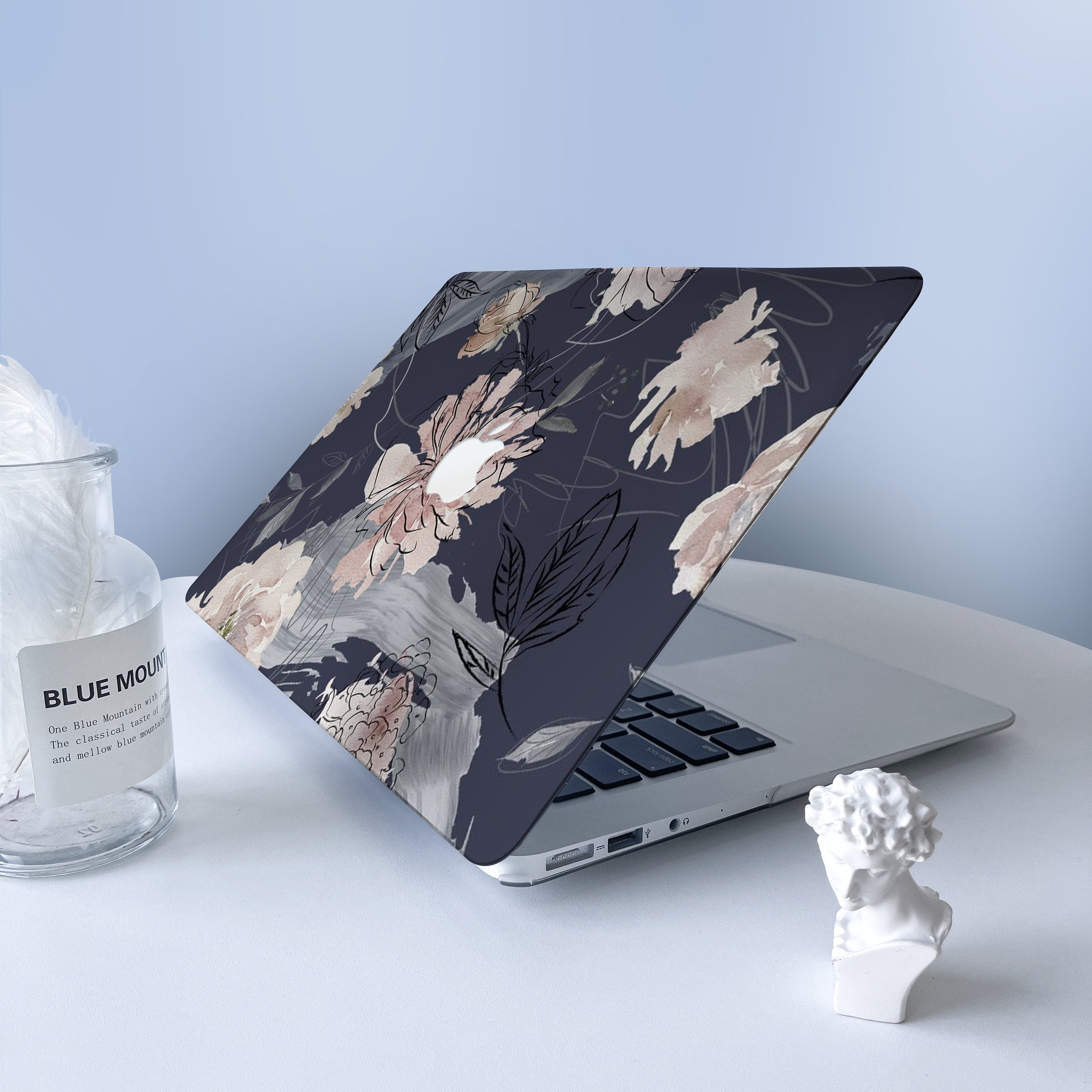 Watercolor Floral Painting Pastel Line Laptop Skins sold by Vivek Kumar ...