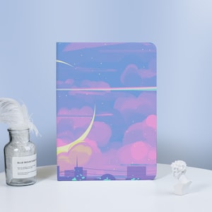 Pink Moon Sky iPad Case for 2022/2021 iPad Pro 12.9&#39;&#39; 11&#39;&#39; Case, iPad Air 4/5 Case iPad 10 Case, iPad mini 6 Case, iPad Cover Sleeve