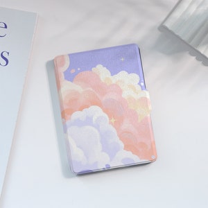 Purple Cloudy Sky Anime Kindle Case Custom For Paperwhite 1/2/3/4, Kindle 2019/2022,Kindle Paperwhite Cover,Kindle Case With Auto Wake/Sleep