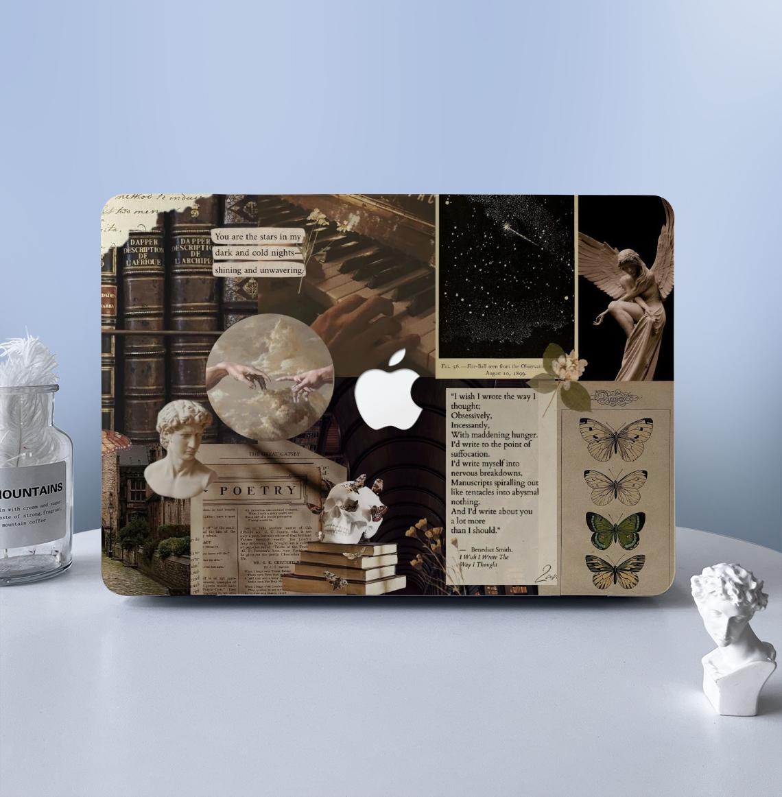Retro Collage MacBook Hülle Macbook Air Pro Hülle Schutzhülle Für M2 Air 13 A2681 Air 13 A2337 Pro 13 14 16 Hülle 2023 2022 2021