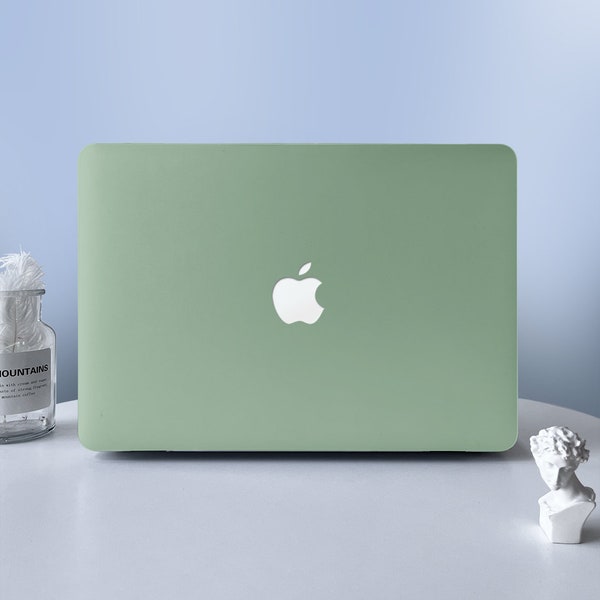 Pastel Mint Green Solid Color MacBook Protective Hard Case Laptop Shell Case Cover For MacBook Air 11 13 Macbook Pro 13 14 15 16 2008-2021