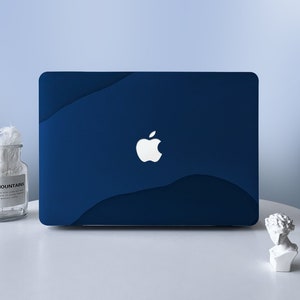 Donkerblauwe abstracte kunst Macbook beschermende harde case laptop shell case cover voor macbook air 11 13 macbook pro 13 15 16 2020 2022