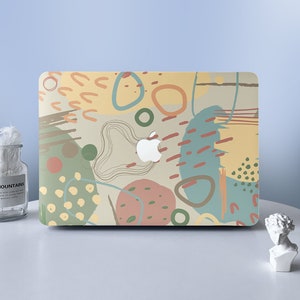 Colorful Line Painting MacBook Case Macbook Air Pro Case Protective Case For M2 Air 13 A2681 Air 13 A2337 Pro 13 14 16 Case 2023 2022 2021