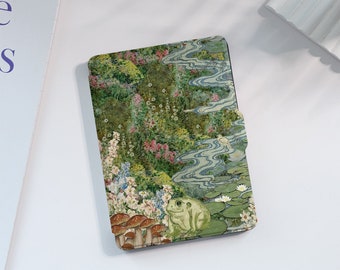 Frog In The Pond Kindle Case Custom For Paperwhite 1/2/3/4, Kindle 2019/2022, Kindle Paperwhite Cover, Kindle Case With Auto Wake/Sleep