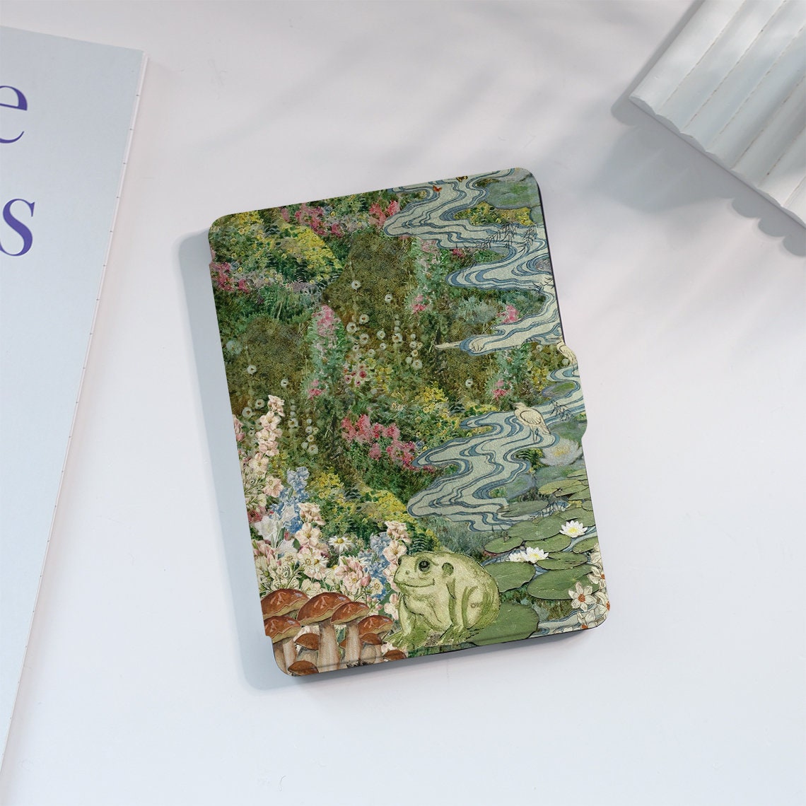 Frog In The Pond Kindle Case Custom For Paperwhite 1/2/3/4, Kindle 2019/2022, Kindle Paperwhite Cover, Kindle Case With Auto Wake/Sleep