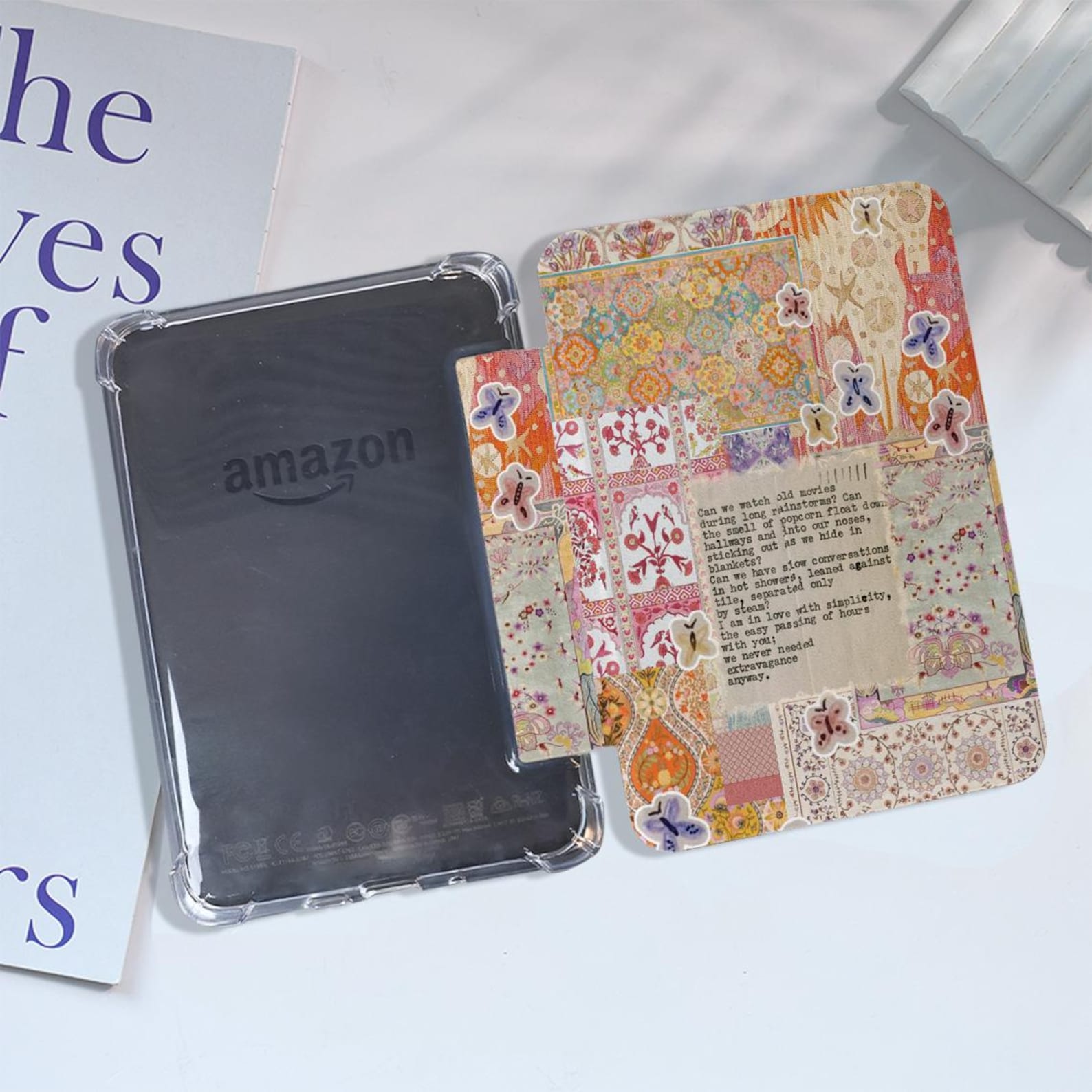Flowers Collage Kindle Case Custom for Paperwhite 1/2/3/4, Kindle 2019 ...
