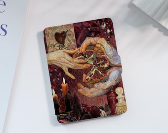 Romantic Art Red Kindle Case Custom For Paperwhite 1/2/3/4, Kindle 2019/2022, Kindle Paperwhite Cover, Kindle Case With Auto Wake/Sleep