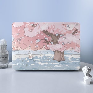Cartoon konijntje roze MacBook Case Macbook Air Pro Case Beschermhoes Voor M2 Air 13 A2681 Air 13 A2337 Pro 13 14 16 Case 2023 2022 2021