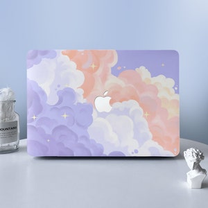 Purple Clowdy Sky MacBook Case Protective Hard Case Laptop Shell Case Cover For MacBook Air 11 13 Macbook Pro 13 14 15 16 2008 2021 2022