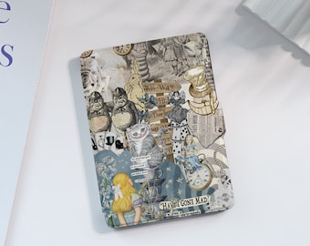 Princess Rabbit Ledger Kindle Case Custom For Paperwhite 1/2/3/4, Kindle 2019/2022, Kindle Paperwhite Cover Kindle Case With Auto Wake/Sleep