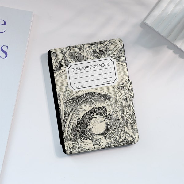 Funda Kindle de composición de ranas personalizada para Paperwhite 1/2/3/4, Kindle 2019/2022, funda Kindle Paperwhite, funda Kindle con encendido/apagado automático