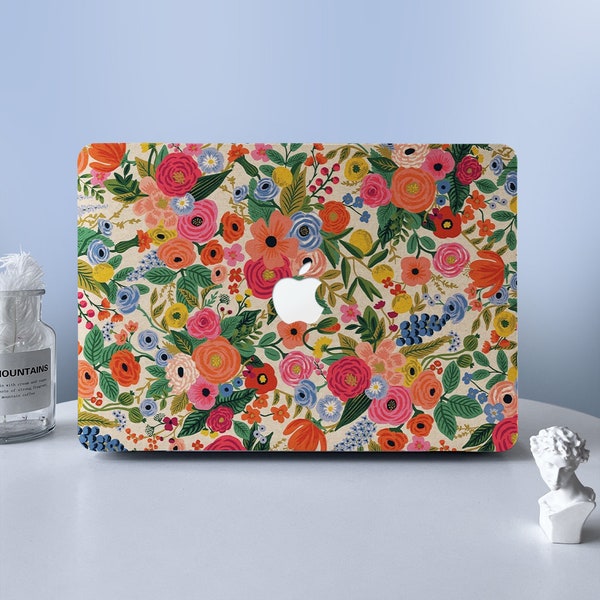 Coque pour MacBook à fleurs colorées | Coque Macbook Air | Étui de protection pour M2 Air 13 A2681 Air 13 A2337 Pro 13 14 16 Étui 2023 2022 2021 2020