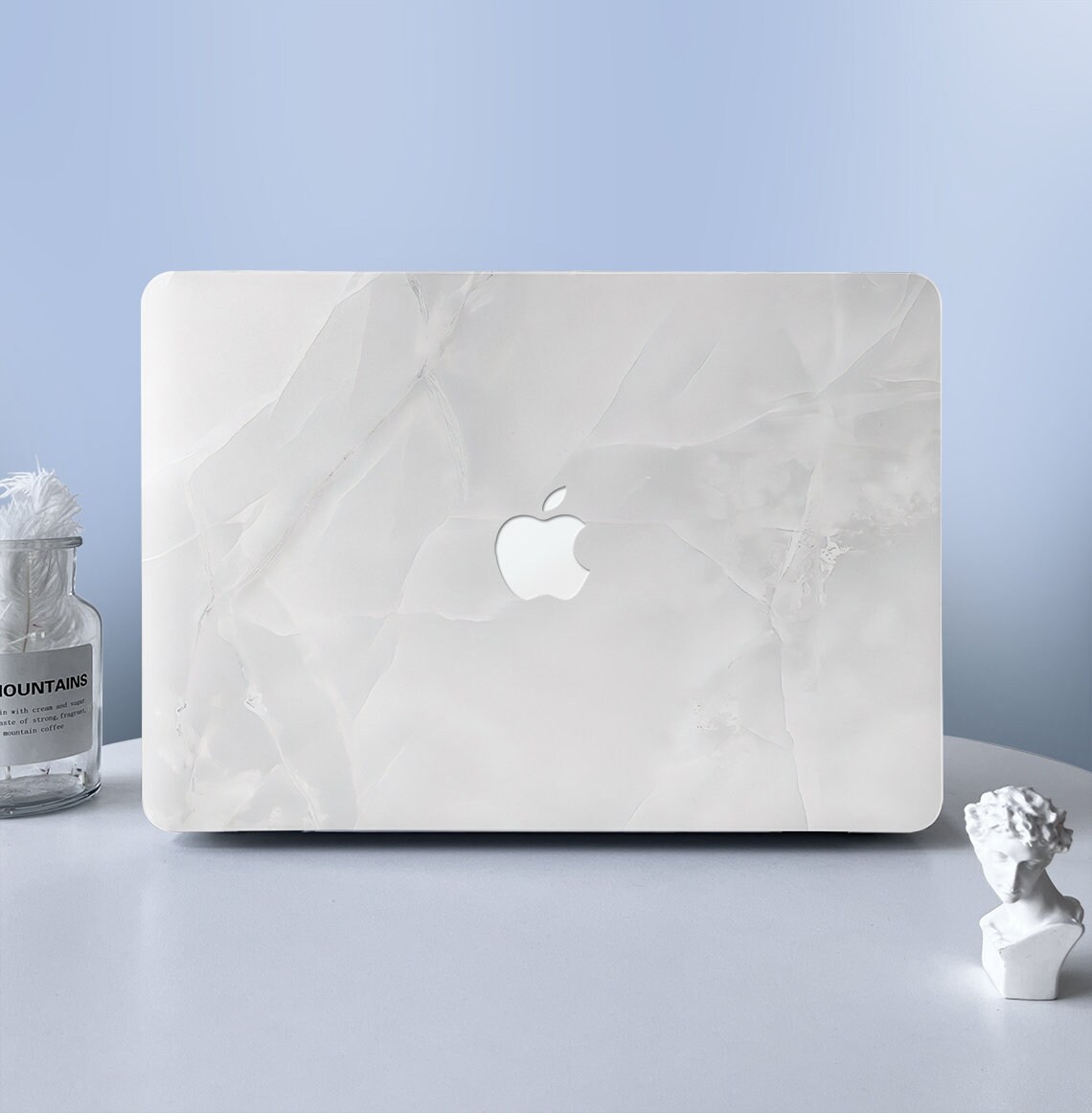 White Marble Simple MacBook Case Macbook Air Pro Case Protective Case For M2 Air 13 A2681 Air 13 A2337 Pro 13 14 16 Case 2023 2022 2021