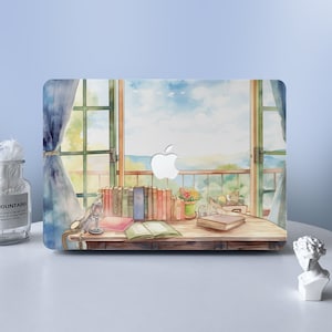 Custodia protettiva per MacBook Air Pro con motivo a cartoni animati e bellissimi scenari, per M2 Air 13 A2681 Air 13 A2337 Pro 13 14 16, 2023 2022 2021