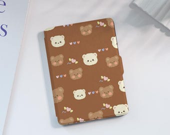 Cute Bears Kindle Case Custom For Paperwhite 1/2/3/4,Kindle 2019/2022,Kindle Paperwhite Cover, Kindle Case With Auto Wake/Sleep