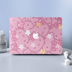 Pink Kitty Cartoon MacBook Case Macbook Air Pro Funda protectora para M2 Air 13 A2681 Air 13 15 Pro 13 14 15 16 Funda 2023 2022 2021 2020