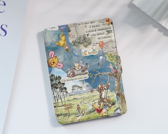 Niedliche Newspaper Ledger Kindle Hülle Custom Für Paperwhite 1/2/3/4, Kindle 2019/2022, Kindle Paperwhite Hülle, Kindle Hülle mit Auto Wake/Sleep