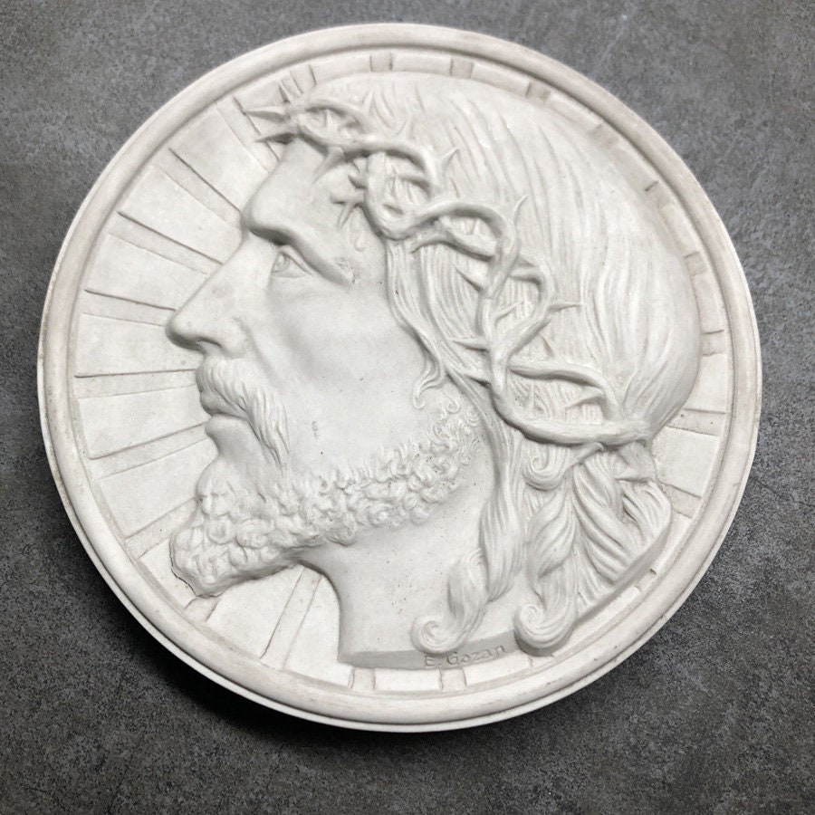 Médaillon Religieux en Biscuit Le Christ