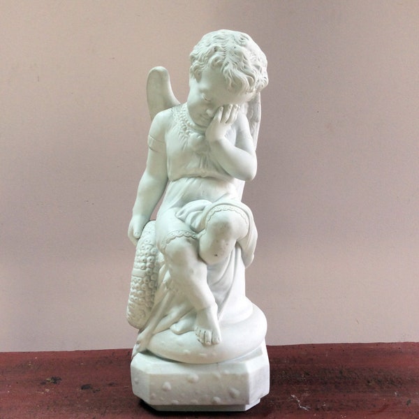 Statuette ange en prière début XXème
