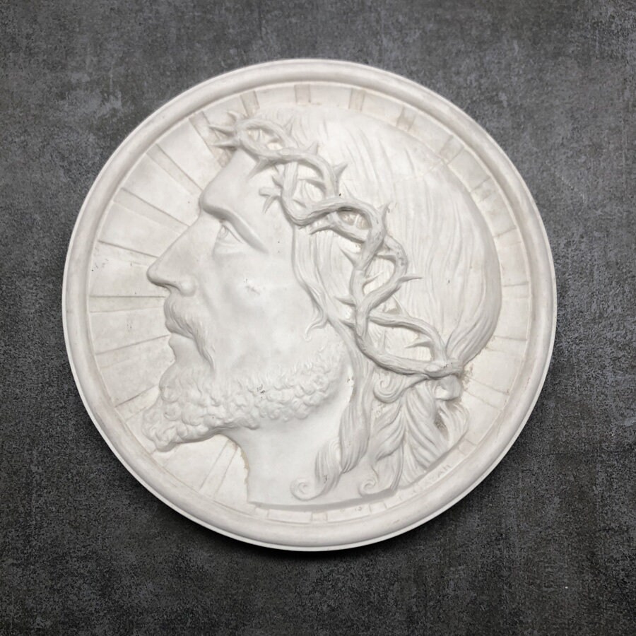 Médaillon Religieux en Biscuit Le Christ