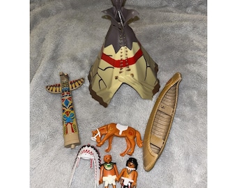 Vintage Playmobil Western Indian Teepee Set
