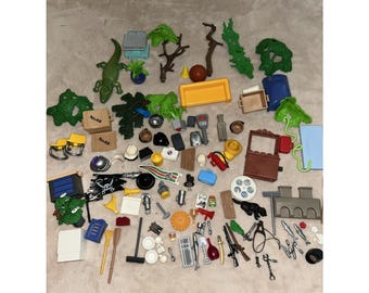 Vintage Playmobil Lot - 112 Pieces Furniture Etc Lot #P003