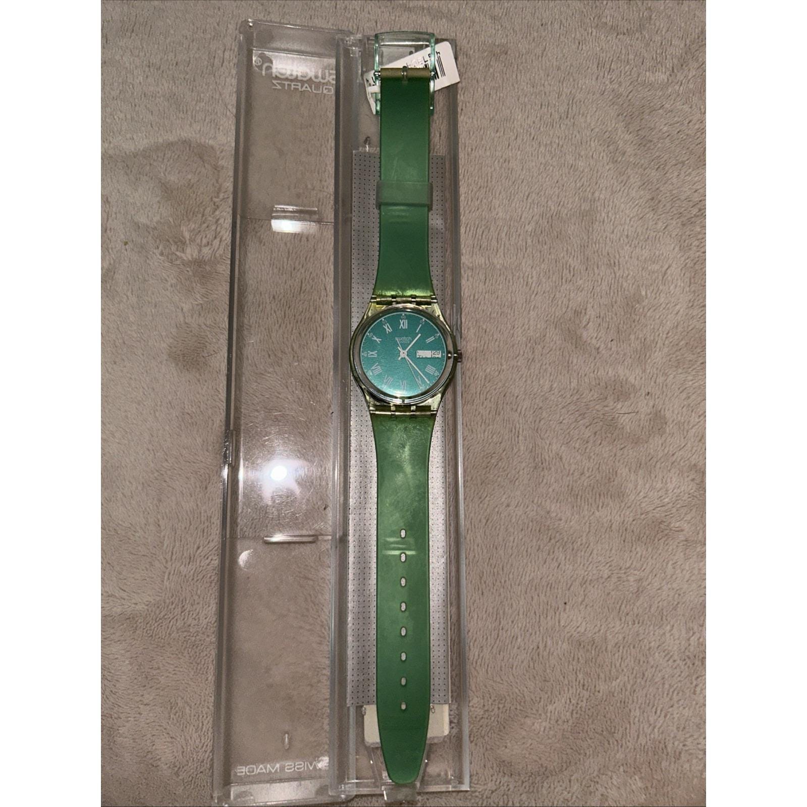 Wristwatch SWATCH Gent Greenset GG704 New NOS With Case 