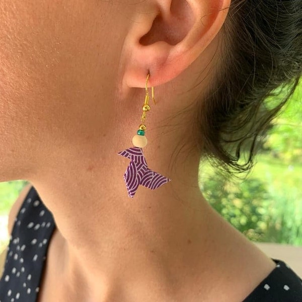 Cocotte-Origami earrings