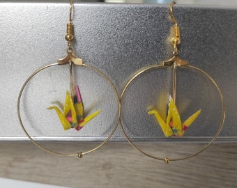 Arc- Boucles d'oreilles en origami