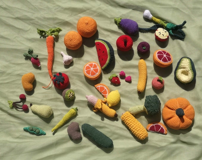 Crochet fruits and vegetables, chose yourself